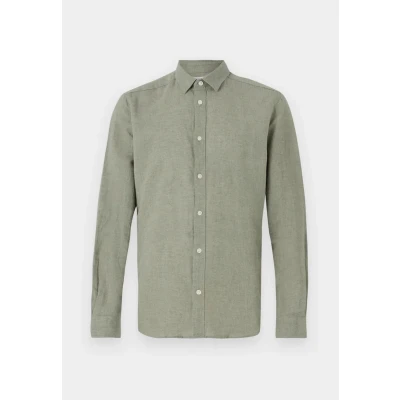 Immagine di Camicia di lino tinta unita a maniche lunghe Only &amp; Sons Caiden