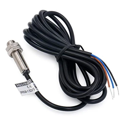 Immagine di Heschen Sensore di prossimità induttivo PR08 1.5DP2 Tipo cilindrico DC 12 24V 3 fili PNP NC(normalmente chiuso) CE