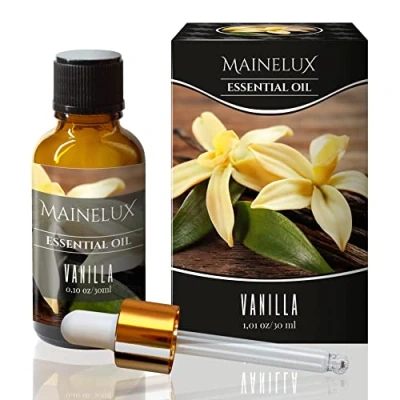Immagine di MAINELUX oli essenziali di vaniglia 30 ml, 100% naturali puri, olio essenziale per aromaterapia grado terapeutico, profumati diffusore, regali perfetti