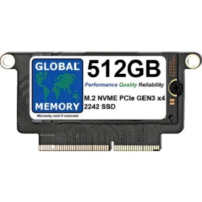 Immagine di GLOBAL MEMORY 512GB M.2 PCIe Gen3 x4 NVMe SSD PER MACBOOK PRO RETINA NON TOUCH BAR A1708 (fine 2016 metà 2017)