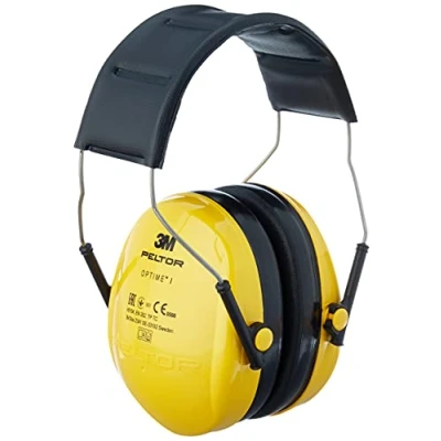 Immagine di 3M Peltor Optime Cuffie Auricolari H510A, Paraorecchie Leggeri con Morbidi Cuscinetti, Protezione dell&#039;Udito contro i Livelli di Rumore nell&#039;Intervallo 87 98 dB, SNR: 27dB, Giallo, Confezione da 1