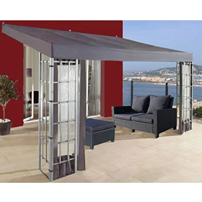 Immagine di Quick Star Copertura di Ricambio per Gazebo Rank Pavillon, 3 x 4 m, Colore: Antracite
