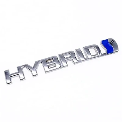 Immagine di RZL 3 Stili Accessori Auto 3D Ibrido. Adesivi Logo refitting Metallo Emblema Distintivo Decalcomania per Tutti i Modelli di (Color Name : Silver)