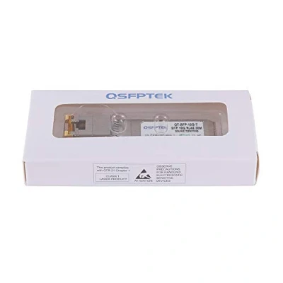 Immagine di QSFPTEK 1Pack 10GBASE T SFP+ al modulo di Rame RJ45 Mini GBIC ricetrasmettitore per Cisco SFP 10G S, Ubiquiti UF 10G, Mikrotik, D Link, Supermicro, CAT6A/CAT7, Fino a 100FT (30M)