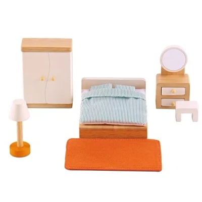 Immagine di Hape E3450 Master Bedroom Wooden Dolls House Accessories
