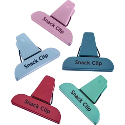 Immagine di Westmark 52172270 Clip per sacchetti snack in plastica, freschi, colori assortiti, confezione da 5