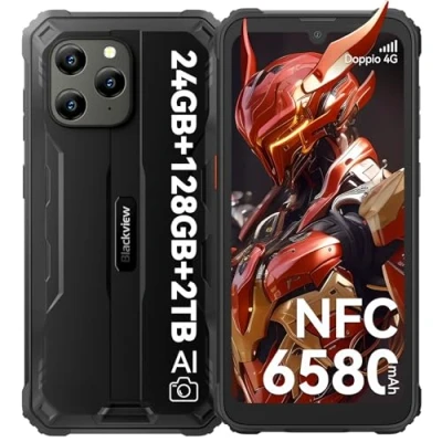 Immagine di Blackview BV5300Plus Rugged Smartphone 2024, 24GB+128GB/1TB Espandibile/Octa core, Telefono Indistruttibile Cellulare Robusto, 6580mAh, 6.1&quot; HD+ 13MP+5MP, NFC/Face ID/OTG/GPS/Dual SIM 4G/IP68/IP69K