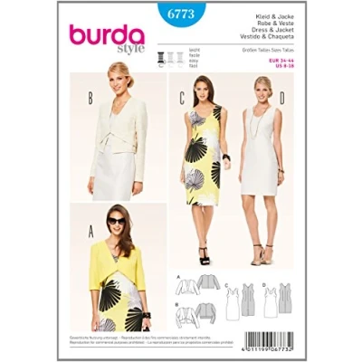 Immagine di Burda 6773 Cartamodello per Abito e Giacca