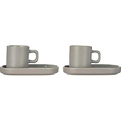 Immagine di Blomus Cups with Saucer Pilare Mirage Grey 100 ml 2 Pieces