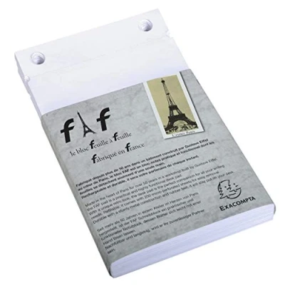Immagine di Exacompta Cod. 12113E 1 Block notes FAF N3 completo 18,5x11,5cm 170 fogli bianco
