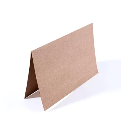 Immagine di Biglietti Florence per Progetti Creativi Kraft (marrone) Robusti 200 gsm Piegati 10,5 x 15,7 cm Papercraft Ideali come d&#039;auguri, Inviti Scatola di Stoccaggio Inclusa