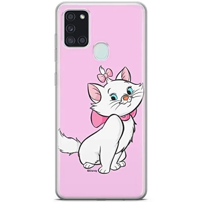 Immagine di Ert Group custodia per cellulare Samsung A21s originale e con licenza ufficiale Disney, modello Marie 007 adattato in modo ottimale alla forma dello smartphone, TPU