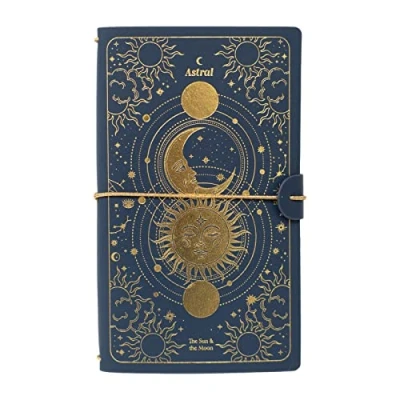 Immagine di Grupo Erik: Taccuino da viaggio Astrale pelle sintentica con 2 quaderni, porta tessere e tasca espandibile, 19,6x12cm, ideale come diario di o taccuini viaggi