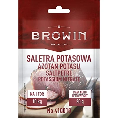 Immagine di MultiDepot Browin 410010 Salnitro di potassio per salumi 20 g, la conservazione della Carne, 6 kg Carne