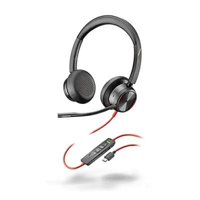 Immagine di POLY Blackwire 8225 Cuffie stereo con connettore USB C, cancellazione del rumore e braccio flessibile per microfono