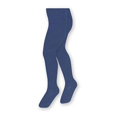 Immagine di STEVEN Collant in cotone liscio e per bambini/Altezza 68 cm 158 cm/Perfetto le giornate più fresche/Coprenti/Calzamaglia bambini/Unisex/Età 0 11/Jeans/140 146