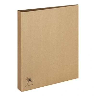Immagine di Pagna Raccoglitore ad anelli A4, pratico meccanismo a 2 anelli, robusto cartone grigio rivestito con carta kraft