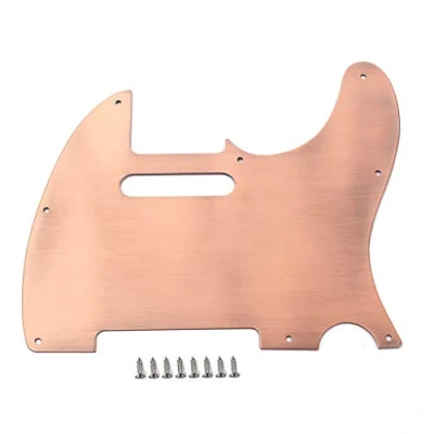 Immagine di Alnicov Battipenna per chitarra, 8 fori, in metallo, chitarra statunitense, messicana, telecaster telecaster, stile tl, bronzo