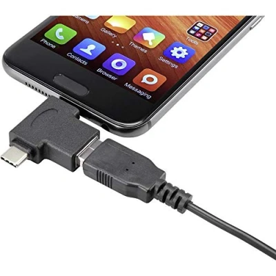 Immagine di Renkforce USB 3.2 Gen 1 (USB 3.0) Adattatore [1x Spina C®, Micro B 2.0 1x Presa A 2 3.1)] con funzione OTG, contatti