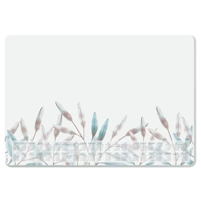 Immagine di SIGEL HO303 Sottomano in carta, calendari per 3 anni e settimana, design forest leaves, A2 (59,5 x 41 cm), bianco/blu/marrone, 30 fogli