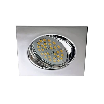 Immagine di Wonderlamp W E000010 Basic Kit di faretto da incasso quadrato, colore cromo
