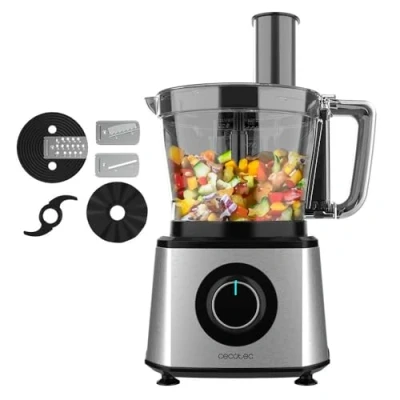 Immagine di Cecotec Processore di alimenti Paprika 1300, 2000W Potenza, Acciaio Inossidabile, Ciotola da 3,5 L, 2 Velocità, 3 Dischi Taglio, 1 Lama per Tritare e Impastare