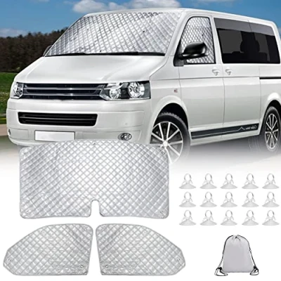 Immagine di Parasole per Parabrezza Auto, Auto Anteriore Protettore Contro i Raggi UV V W Transporter T5 Il Set di Finestrini Anteriori