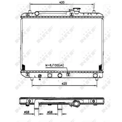 Immagine di NRF 53207 Radiatore motore Alluminio 518 350 16 Alette di raffreddamento saldate SUZUKI: SWIFT 2