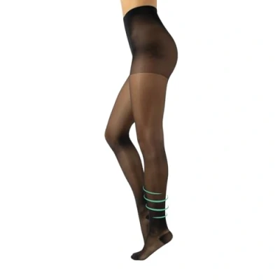 Immagine di CALZITALY Collant Riposante, Compressione Forte 10mm/Hg, 70 DEN, S, M, L, XL, XXL, 3XL, 4XL, Made in Italy (L, Nero)