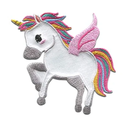 Immagine di ali unicorno Unicorns Toppe termoadesive Patch Toppa ricamate, misura: 7,6 x 7,3 cm
