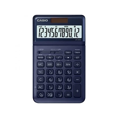 Immagine di Casio JW 200SC Calcolatrice da tavolo Blu Marine Display (cifre): 12 A energia solare, batteria (L x P) 109 11 184 mm