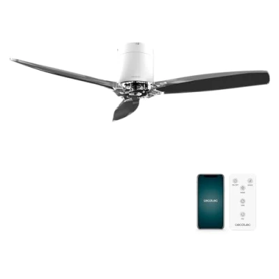 Immagine di Cecotec Ventilatori da Soffitto EnergySilence Aero 5285 WhiteTransparent Connected 60 W, Diametro 132 cm, App Control, Protezione IP44, Timer 8 Ore, 3 Pale, 6 Velocità, Estate/Inverno