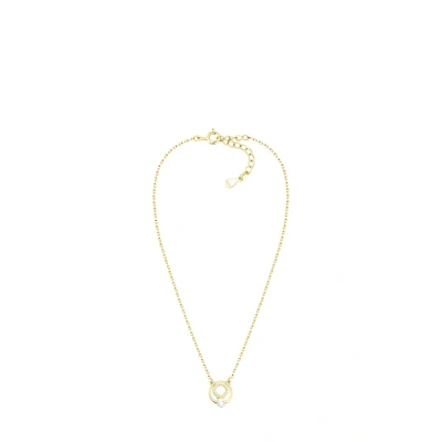 Immagine di Sofia Milani Collana da Donna in Argento 925 Placcata Oro con Pietra Zircone Ciondolo a Cerchio N0609