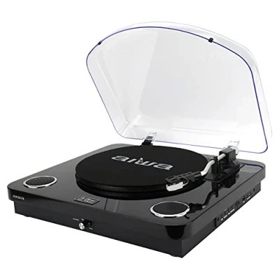 Immagine di Aiwa GBTUR 120BKMKII Giradischi Trasmissione diretta Nero