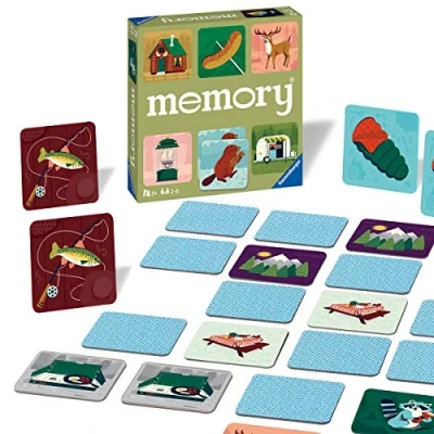 Immagine di Ravensburger Camping Adventures Memory Matching Picture Snap Pairs Game for Kids Age 3 Years Up