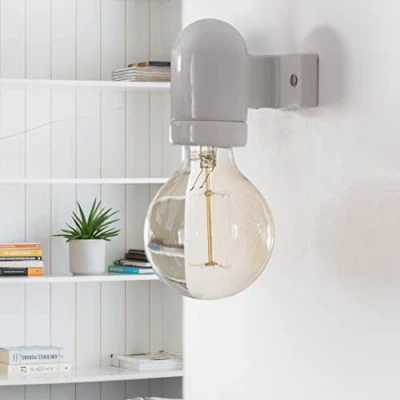 Immagine di HAVA Lampada da parete in porcellana E27, smalto bianco