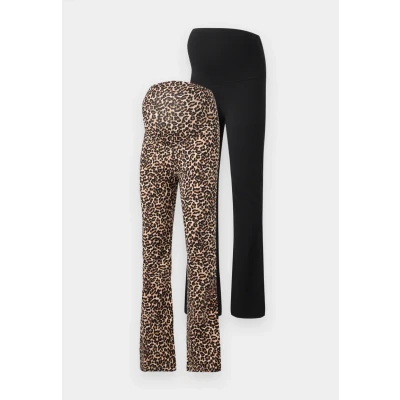 Immagine di ONLY MATERNITY Olmlovely Leo Flared Pant 2 Pack Noos, Nero, L (Pacco da 2) Donna