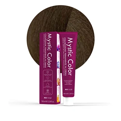 Immagine di Mystic Color Colore Castano Chiaro Tabacco 5.8 Tinta per Capelli Colorazione Professionale in Crema a Lunga Durata Con Cheratina Idrolizzata, Olio di Argan e Calendula 100 ml