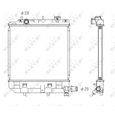 Immagine di NRF 53433 Radiatore motore Alluminio 378 350 26 Alette di raffreddamento saldate MAZDA: Demio SW