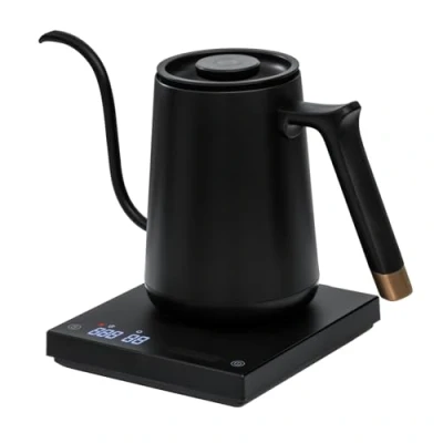 Immagine di TIMEMORE Bollitore collo d&#039;oca in acciaio inox, elettrico per caffè intelligente 600ML con regolazione della temperatura la preparazione di tè e caffè,192s veloce a 88C