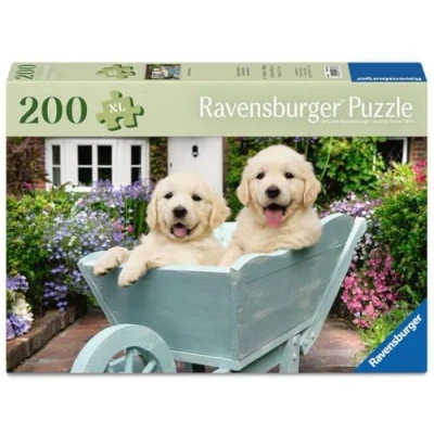 Immagine di Ravensburger 12001368 Golden Retriever anziani, con 200 pezzi extra grip, grande immagine e base per puzzle