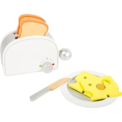 Immagine di 10594 Set da colazione &quot;Cucina per bambini&quot; in legno small foot, compreso tostapane con leva, pane tostato e molto altro ancora, dai 3 anni poi