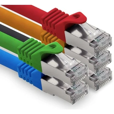 Immagine di freiwerk Lan Ethernet Patch Cable s FTP LSZH PIMF 10GB RJ45 maschio Cat6a 1,0m 5 colori 02