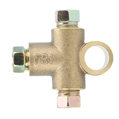 Immagine di Tee per guida freno moto Connettore Tubo idraulico, T a 3 vie con dadi maschi Unione corta M10 3/16in 10mm Modifica adattatore in