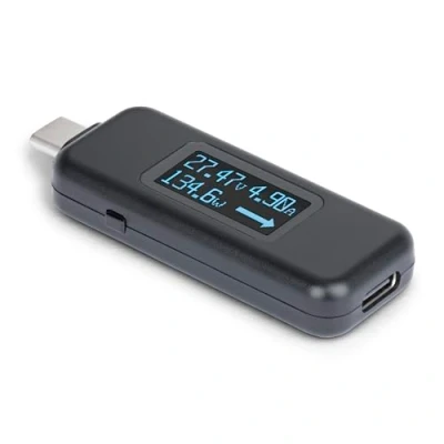 Immagine di StarTech.com Multimetro Digitale USB C, Misuratore di Tensione e Corrente, 240W PD EPR, Tester Bidirezionale per Cavi/Porte