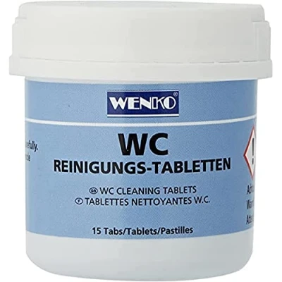 Immagine di Maximex Pastiglie per la pulizia del WC, 15 pezzi, senza fosfati, capacità: composizione chimica, 2 x cm, colore: blu