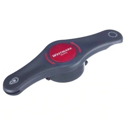 Immagine di Westmark Apribottiglie multiuso, per barattoli e bottiglie, rimozione del vuoto dai barattoli, lunghezza: 14,7 cm, Propeller 4 in 1, antracite/rosso, 10512280