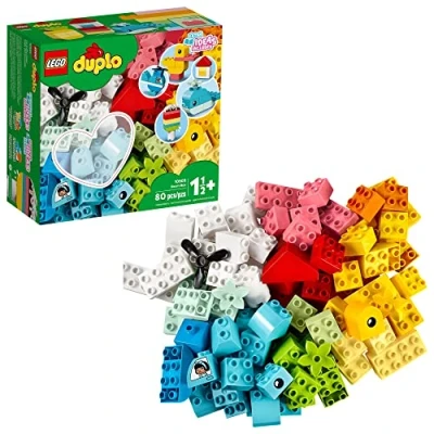 Immagine di LEGO DUPLO Scatola classica a forma di cuore, giocattolo per la costruzione dei primi mattoni, set attività educative e sviluppo, giocattoli l&#039;apprendimento precoce bambini da 1,5 3