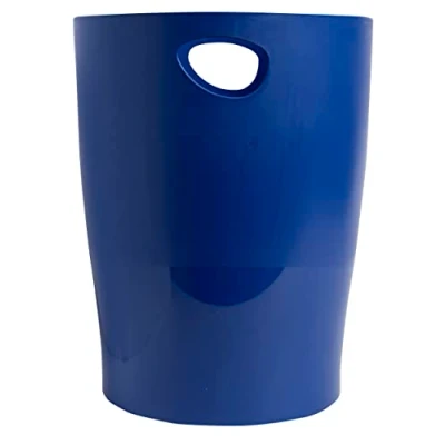 Immagine di Exacompta Rif. 45303D Set di 8 cestini Per carta, bidoni ECOBIN BeeBlue con manici Volume 15 litri Dimensioni 26,3 x 33,5 cm ufficio o casa colore blu navy