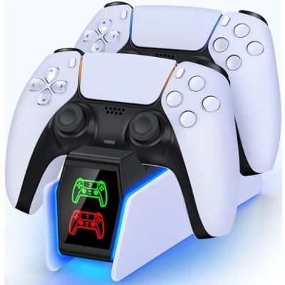 Immagine di GAMSINGY stazione di ricarica per controller PS5, accessorio Dualsense Wireless/Edge, Playstation 5 controller, accessori